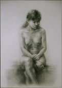 鉛筆デッサン裸婦（１９９２年）