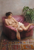 ストールの裸婦　P100　2007年